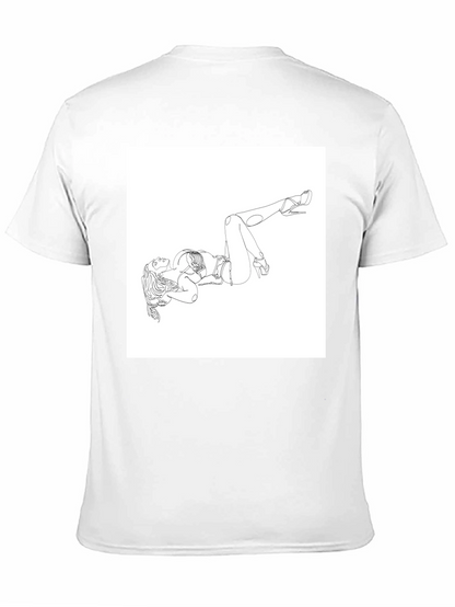 Line Art Graphic Tee - Modern Art Shirt
