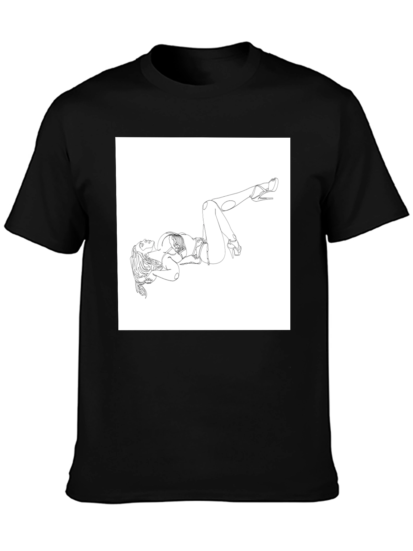 Line Art Graphic Tee - Modern Art Shirt