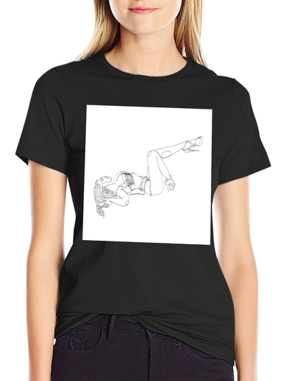 Line Art Graphic Tee - Modern Art Shirt