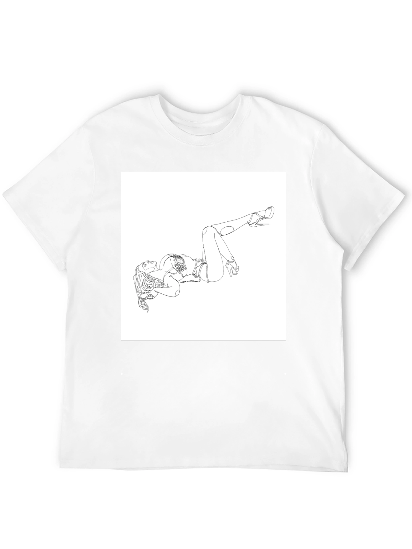 Line Art Graphic Tee - Modern Art Shirt