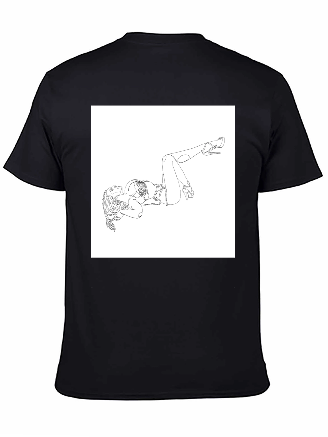 Line Art Graphic Tee - Modern Art Shirt