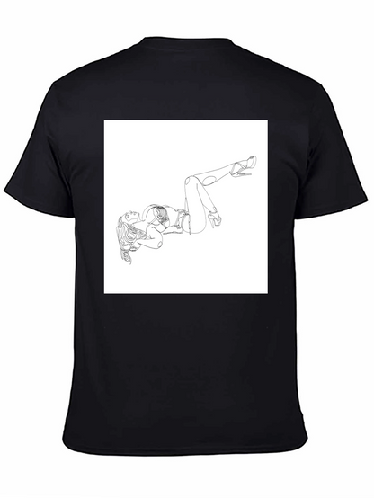 Line Art Graphic Tee - Modern Art Shirt