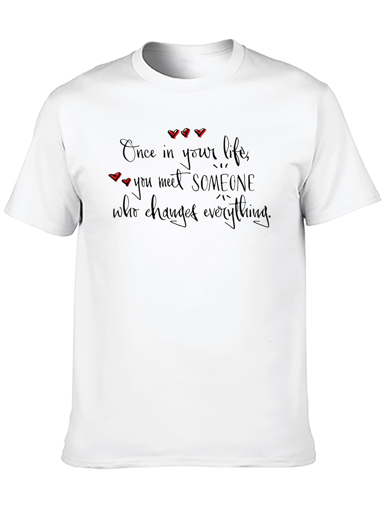 Heartfelt Love Quote Black T-Shirt