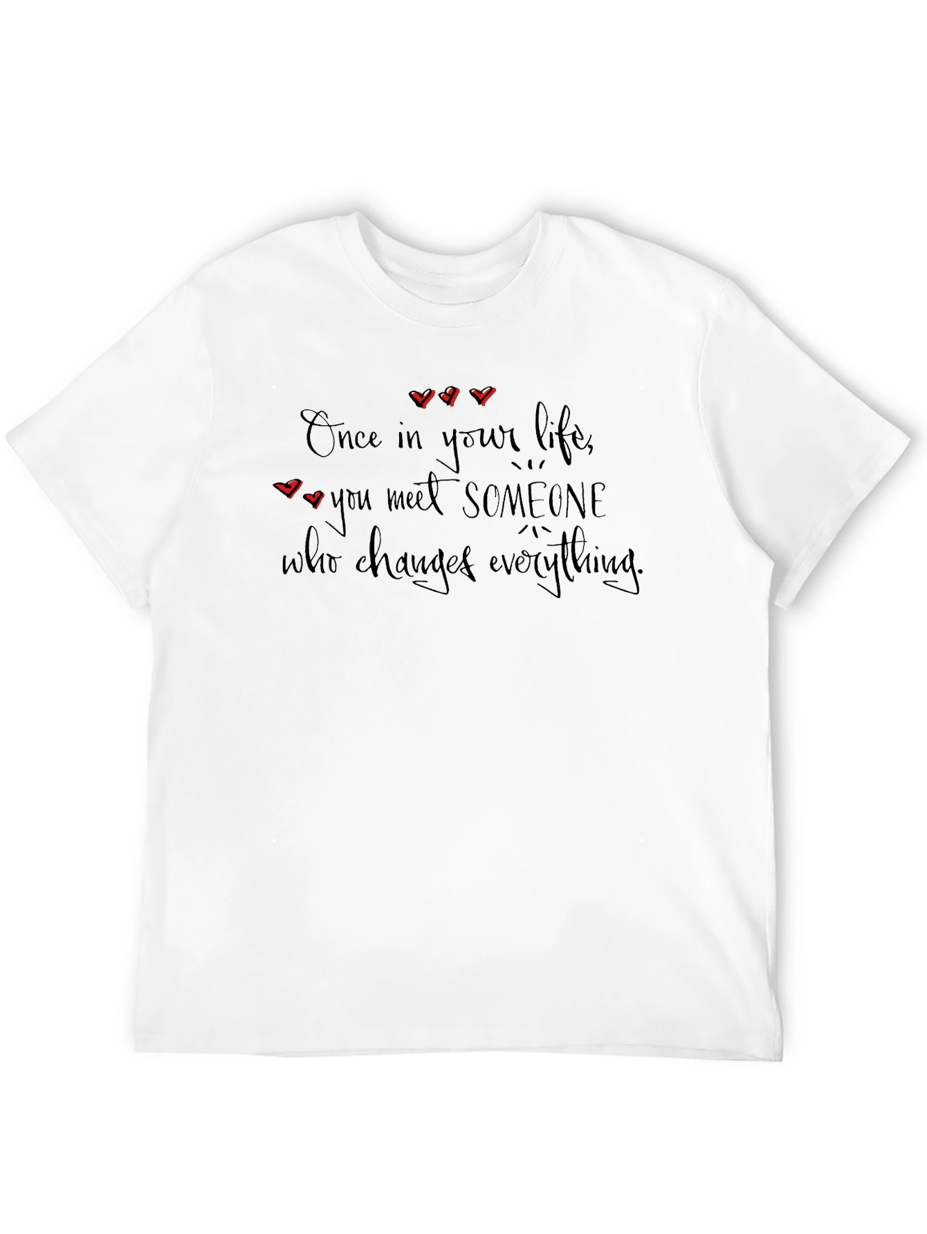 Heartfelt Love Quote Black T-Shirt