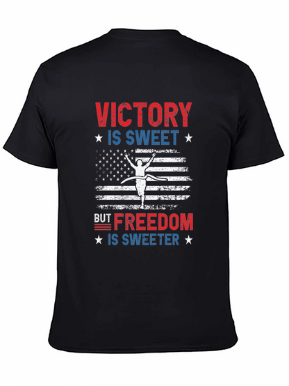 Victory is Sweet T-Shirt: Patriotic USA Flag Design
