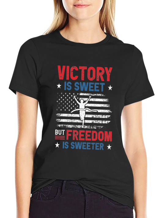 Victory is Sweet T-Shirt: Patriotic USA Flag Design