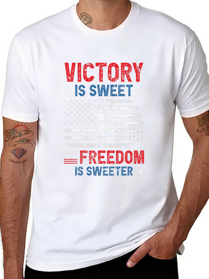 Victory is Sweet T-Shirt: Patriotic USA Flag Design