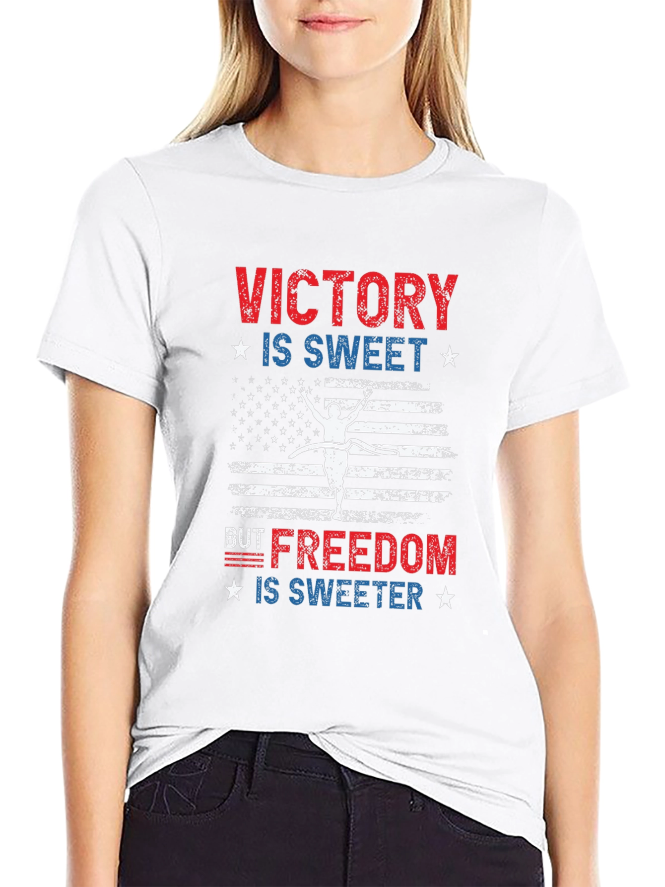 Victory is Sweet T-Shirt: Patriotic USA Flag Design