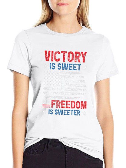Victory is Sweet T-Shirt: Patriotic USA Flag Design