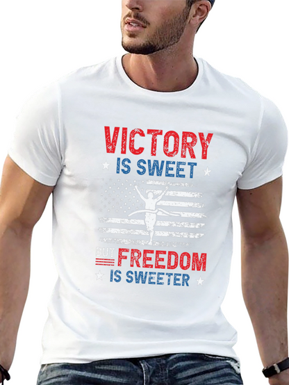Victory is Sweet T-Shirt: Patriotic USA Flag Design