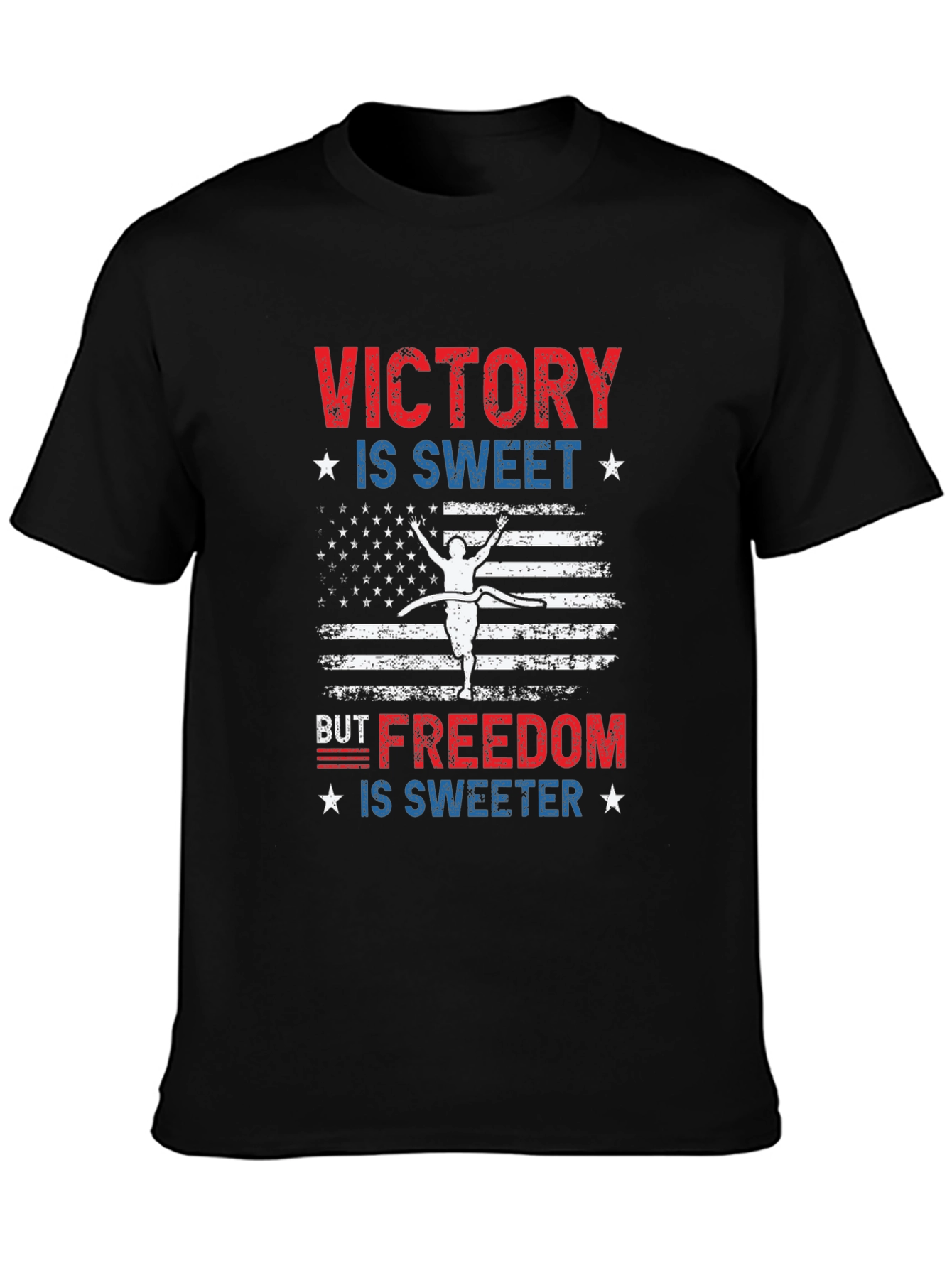 Victory is Sweet T-Shirt: Patriotic USA Flag Design