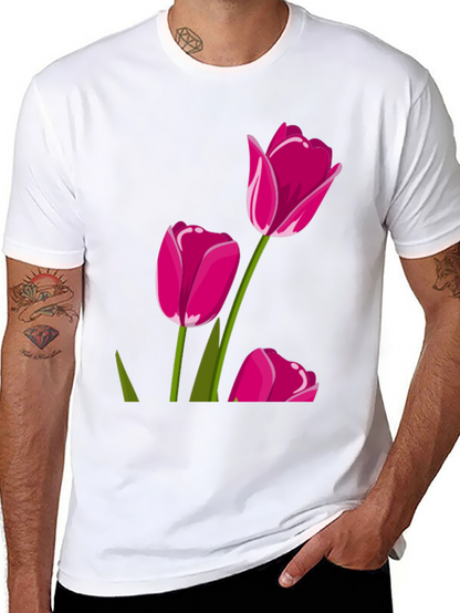 Tulip Graphic Tee - Stylish Floral Design