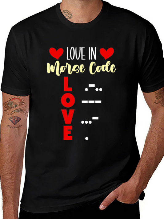 Love in Morse Code Graphic Tee