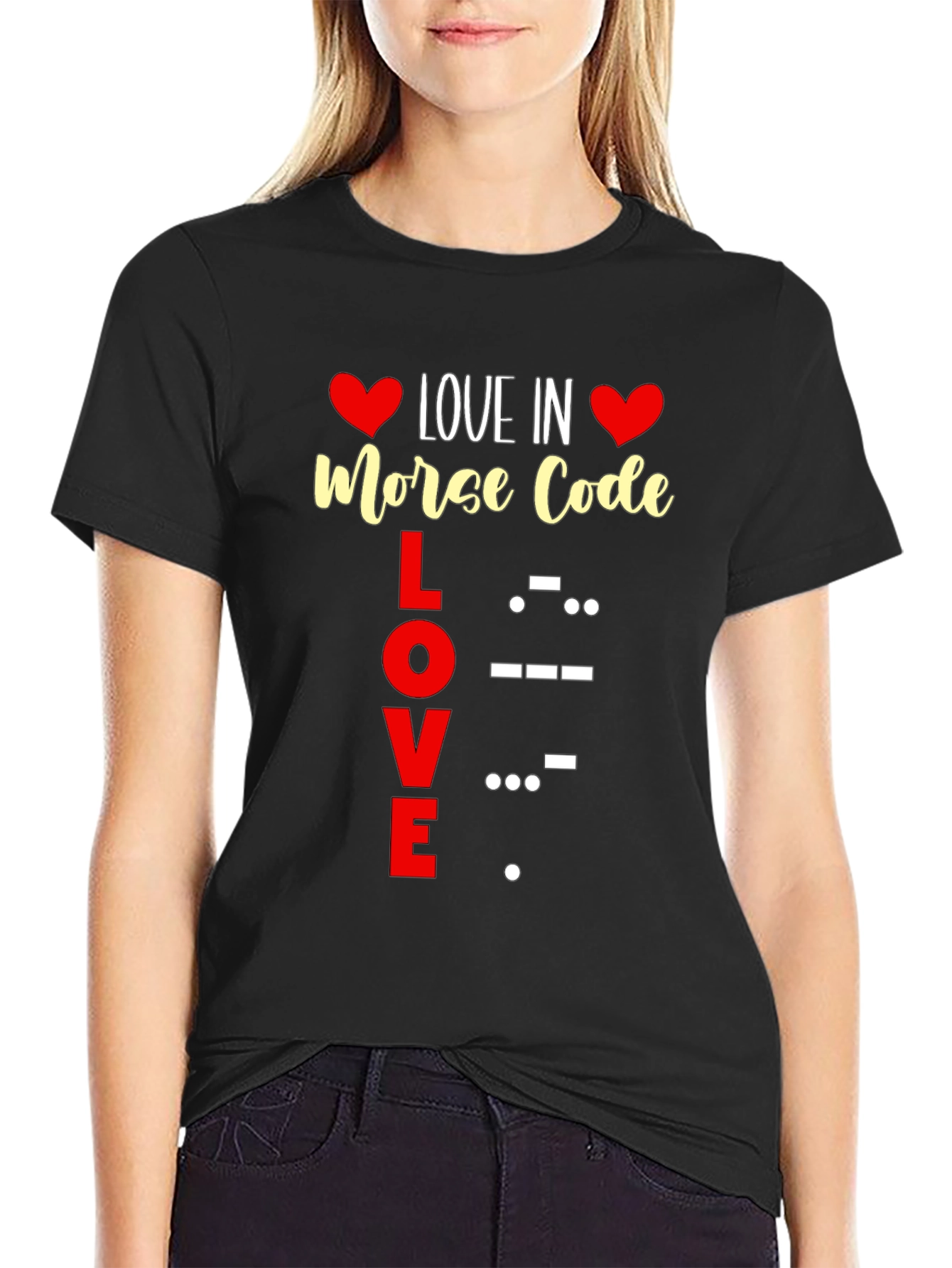 Love in Morse Code Graphic Tee