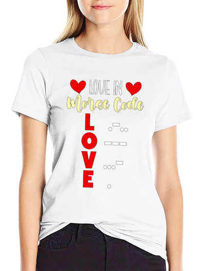 Love in Morse Code Graphic Tee
