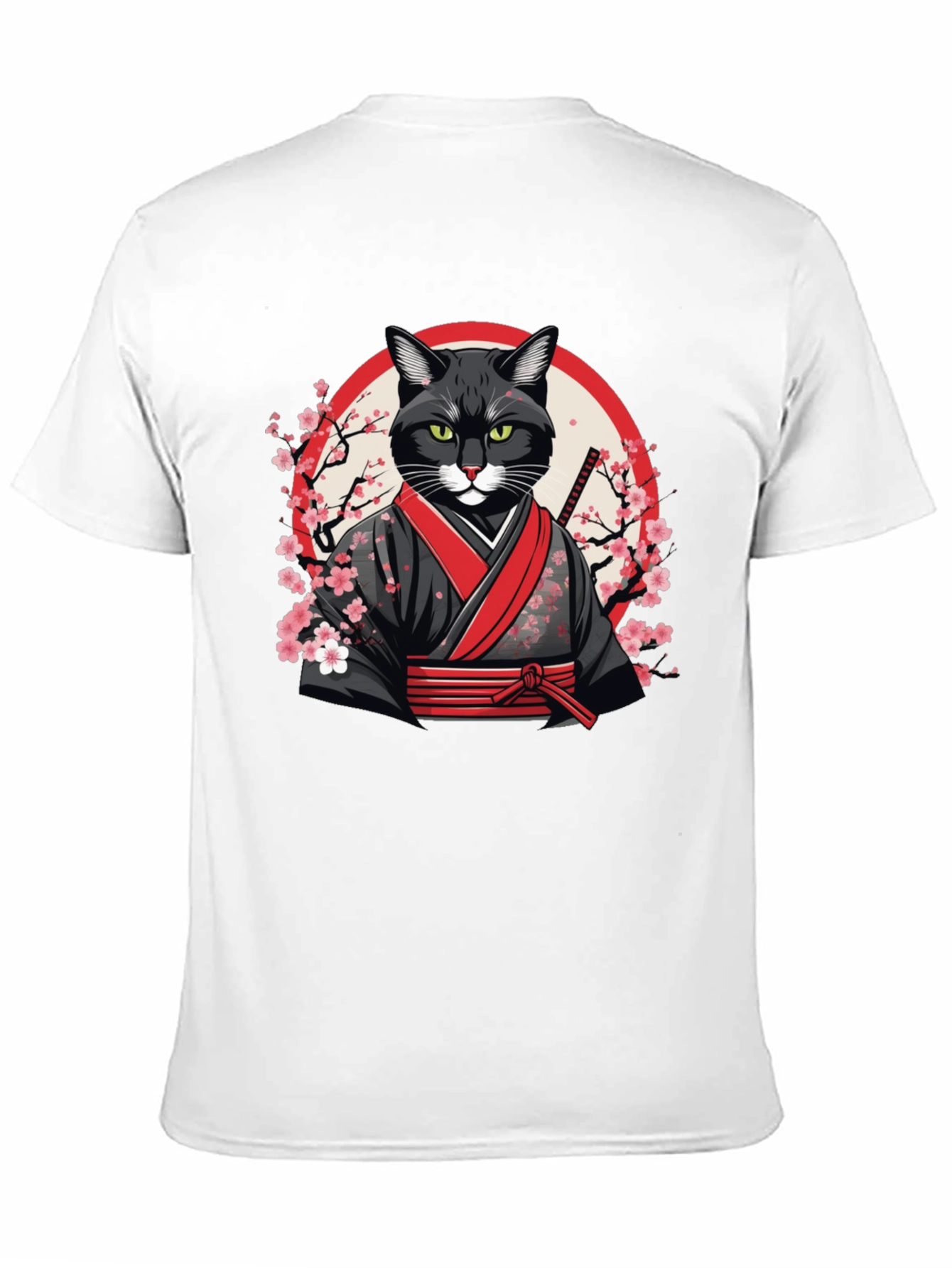 Samurai Cat T-Shirt - Unique Graphic Tee