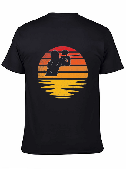 Paintball Sunset Graphic Tee - Black