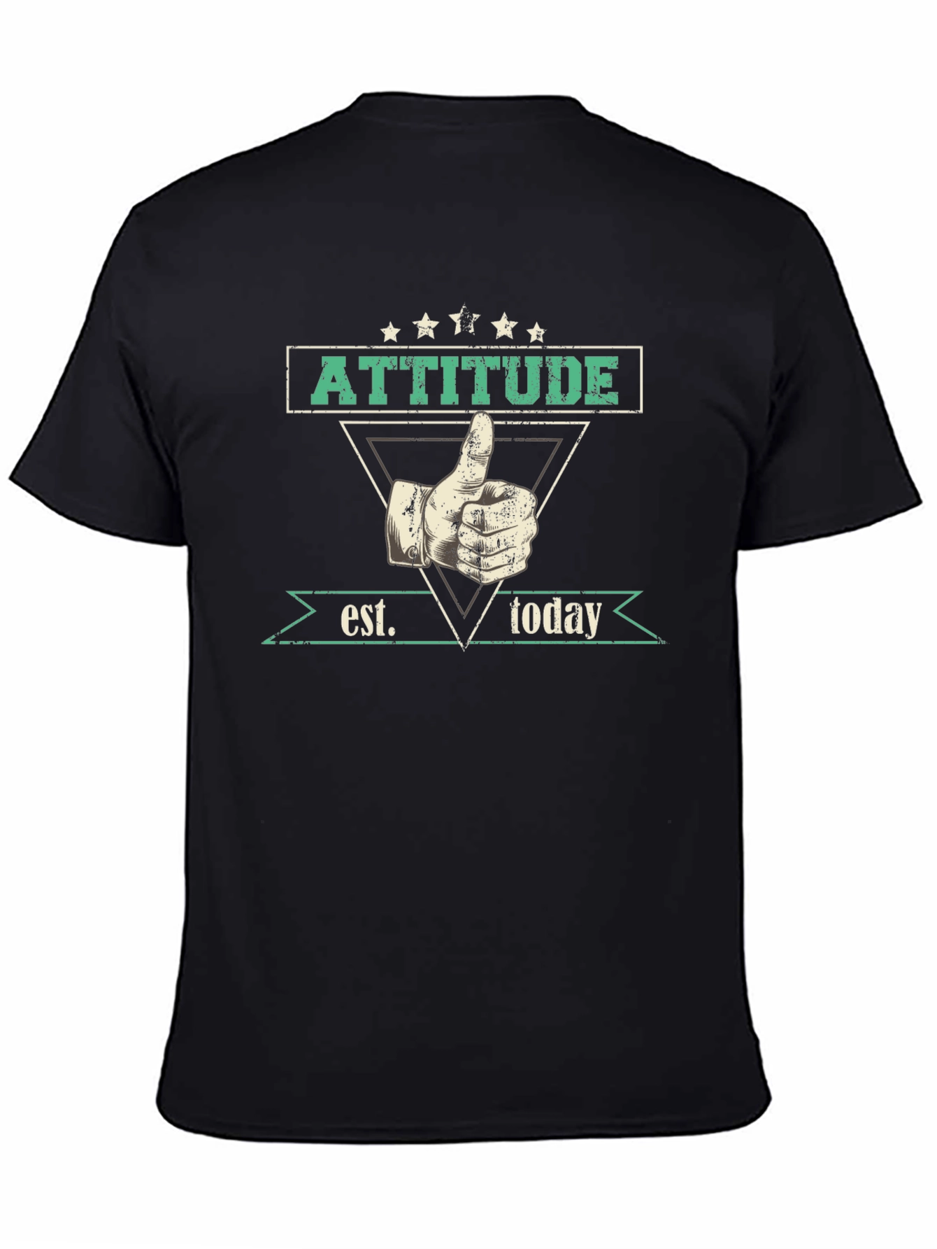 Attitude Established Today Graphic Tee - Black