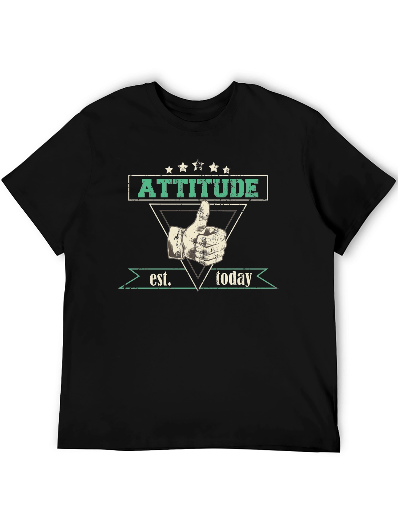 Attitude Established Today Graphic Tee - Black