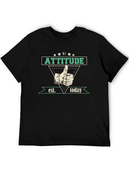 Attitude Established Today Graphic Tee - Black