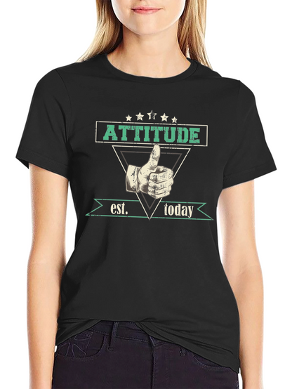 Attitude Established Today Graphic Tee - Black