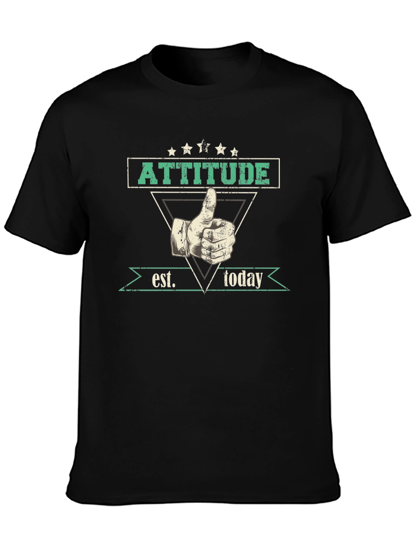 Attitude Established Today Graphic Tee - Black