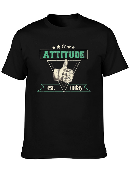 Attitude Established Today Graphic Tee - Black