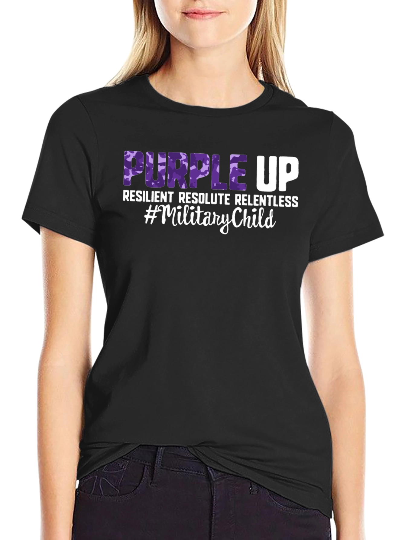 Purple Up Military Child T-Shirt