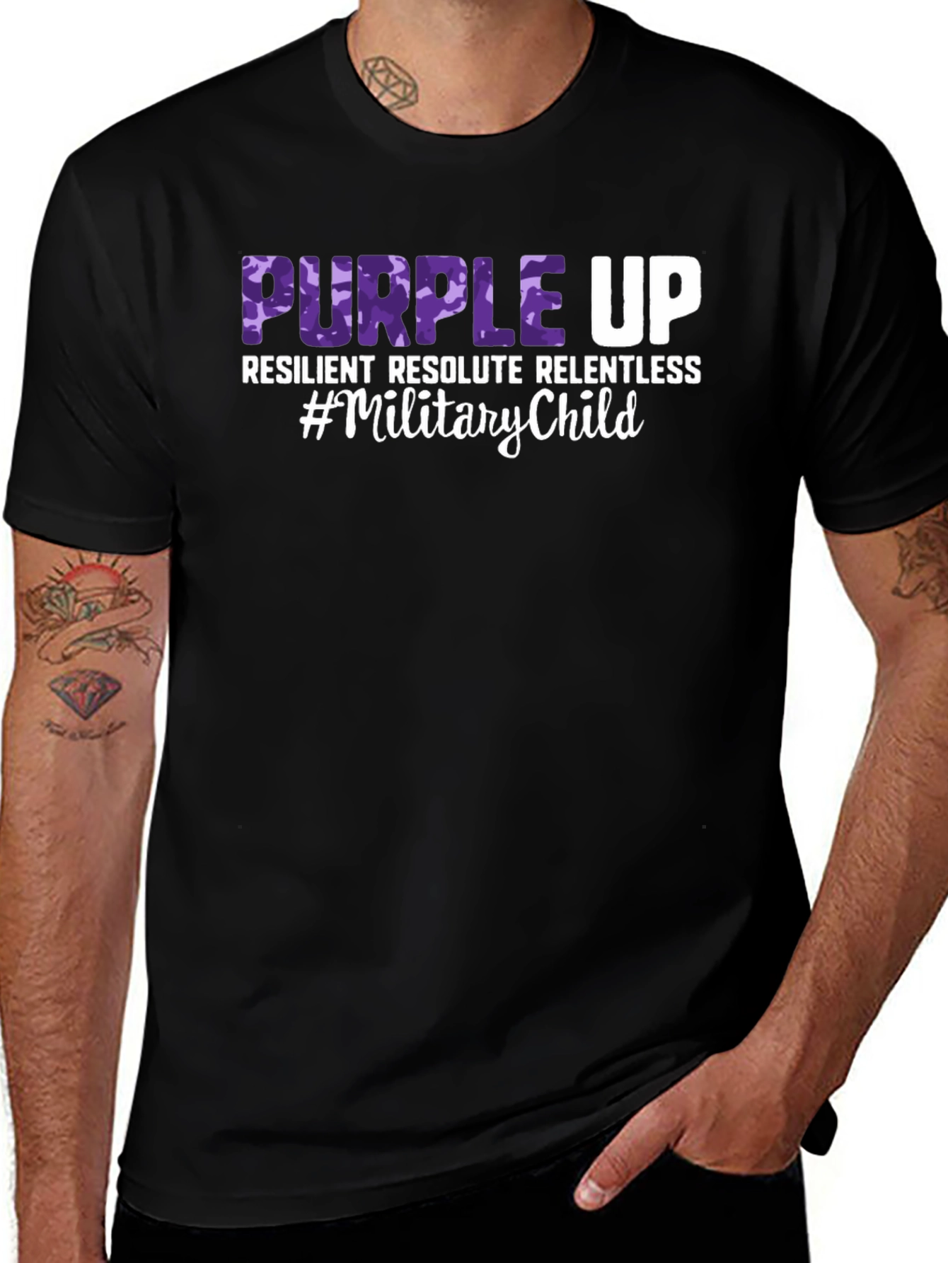 Purple Up Military Child T-Shirt