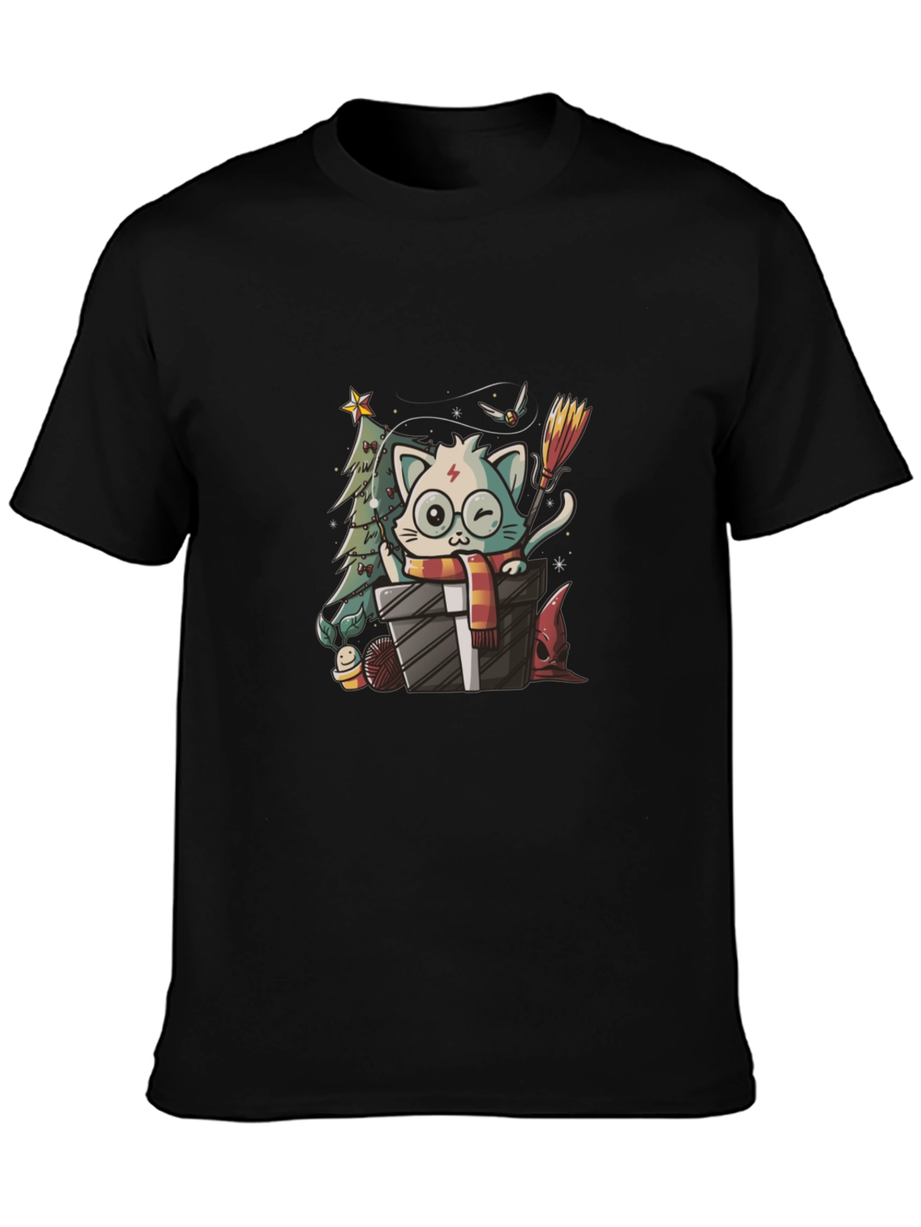 Harry Potter Christmas Cat T-Shirt