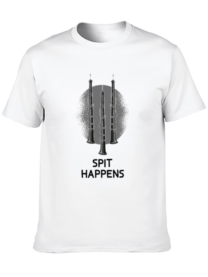 Spit Happens Oboe T-Shirt - Musician Humor Tee