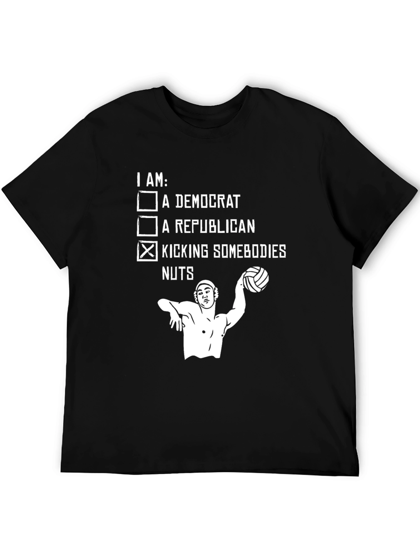 Political Humor Graphic Tee - Kicking Somebodies Nuts