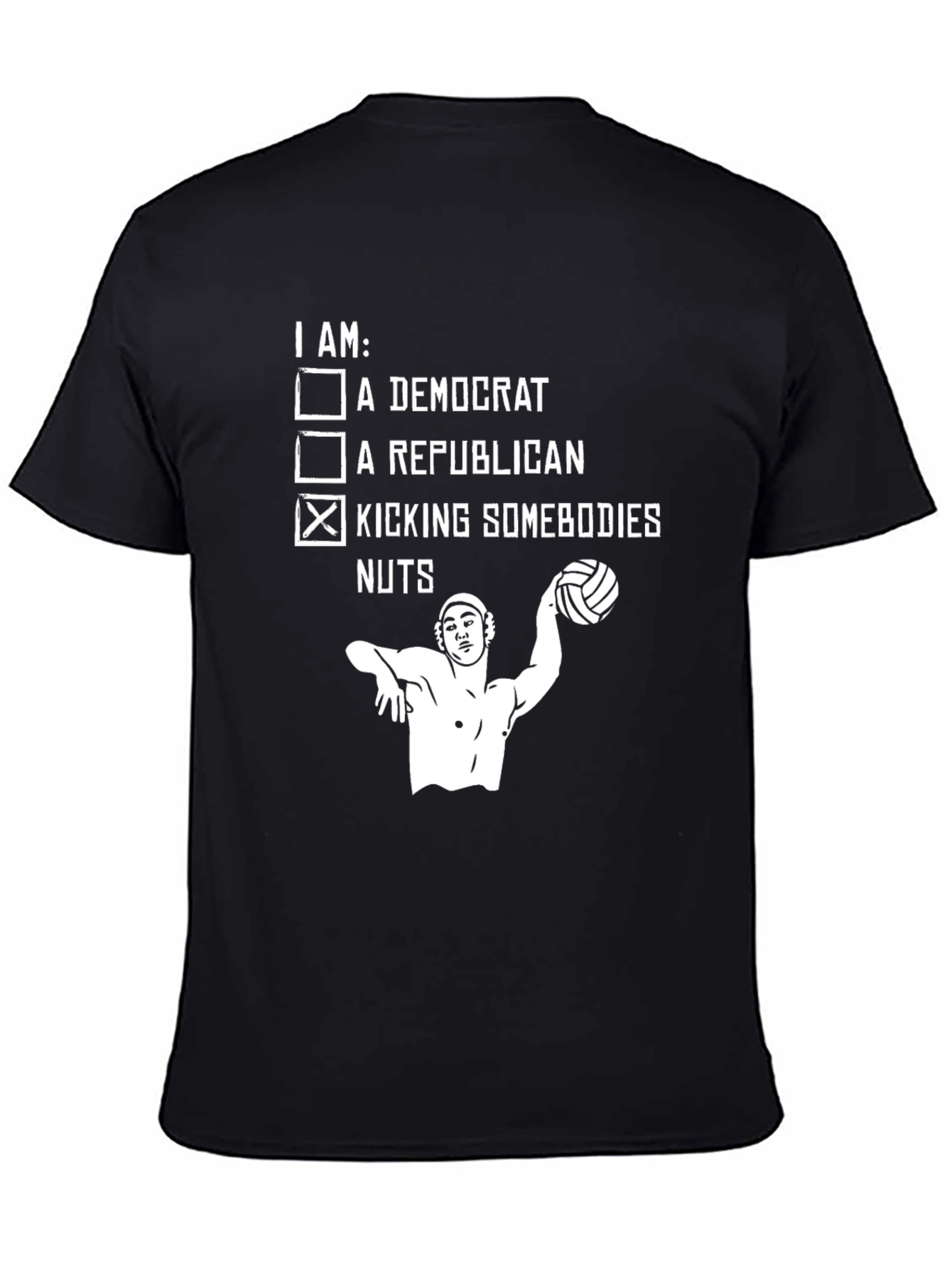 Political Humor Graphic Tee - Kicking Somebodies Nuts
