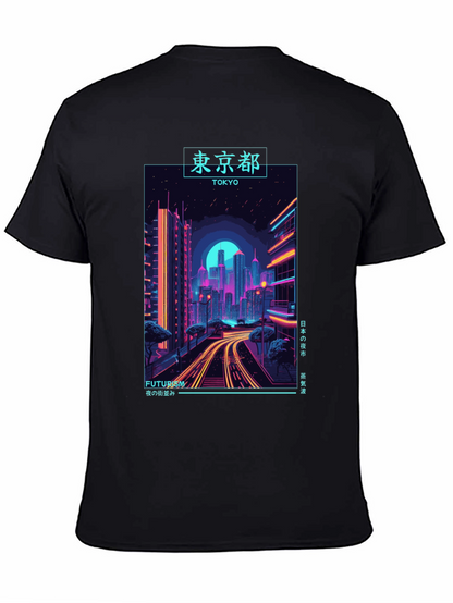 Tokyo Cityscape T-Shirt - Neon Futurism Design