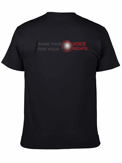 Raise Your Voice T-Shirt - Black Cotton