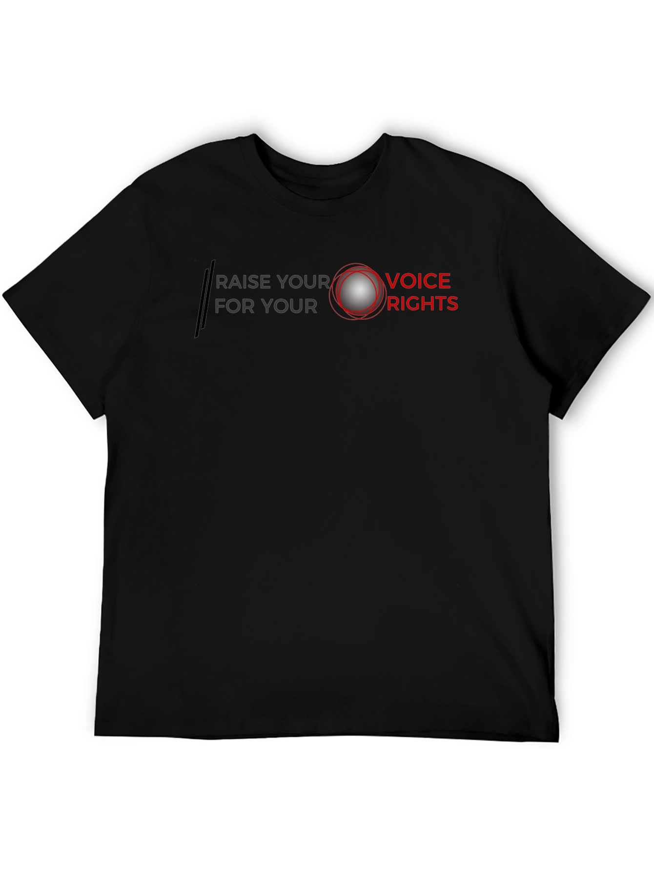 Raise Your Voice T-Shirt - Black Cotton