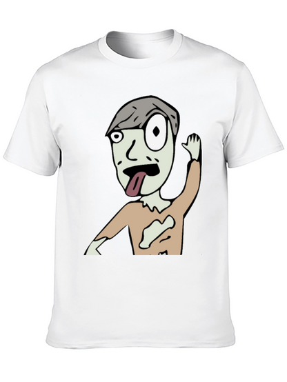 Zombie Cartoon Graphic Black T-Shirt