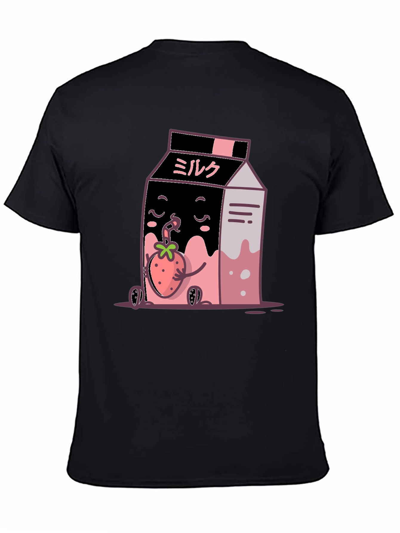 Strawberry Milk Cartoon Graphic T-Shirt