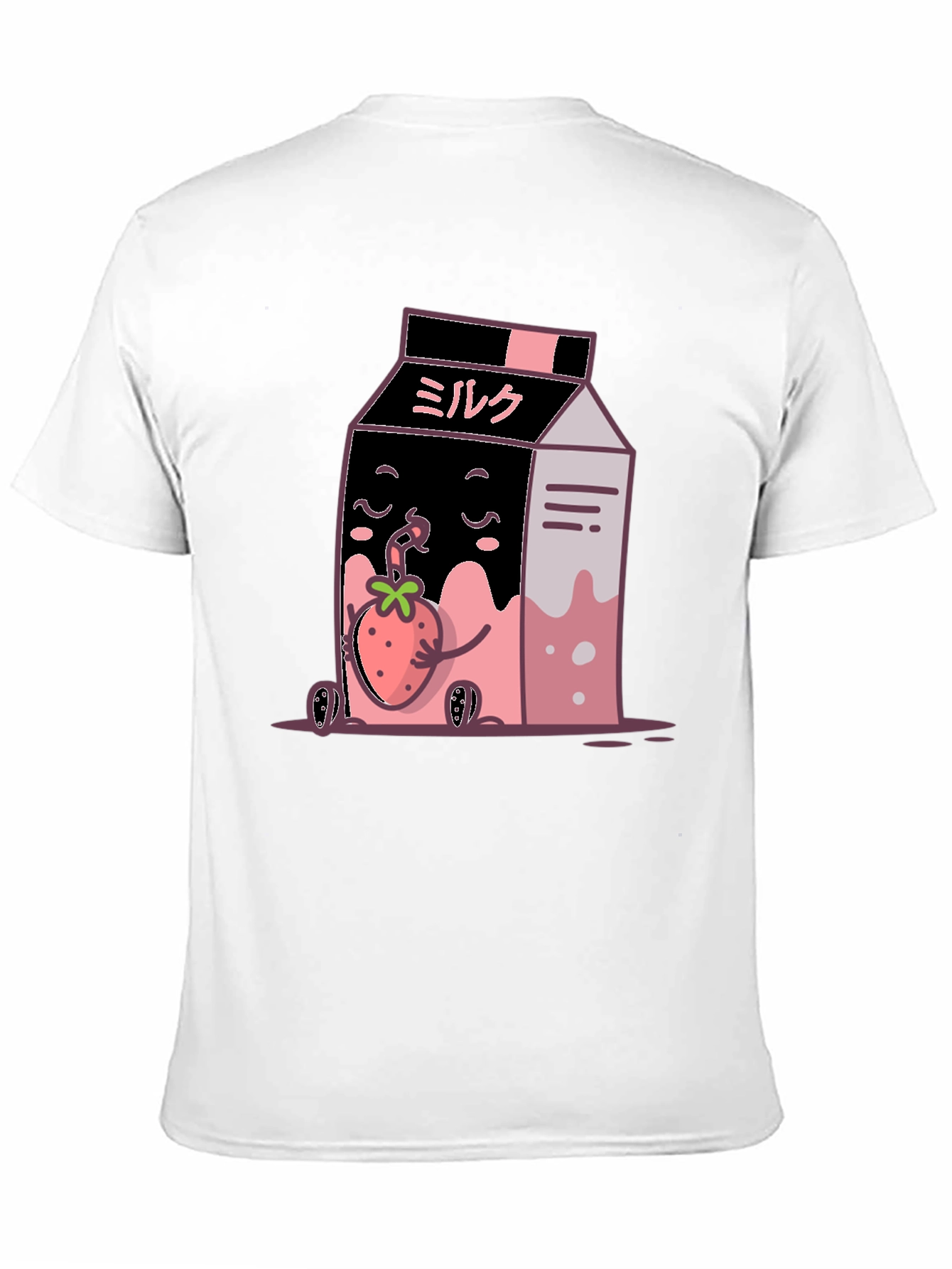 Strawberry Milk Cartoon Graphic T-Shirt