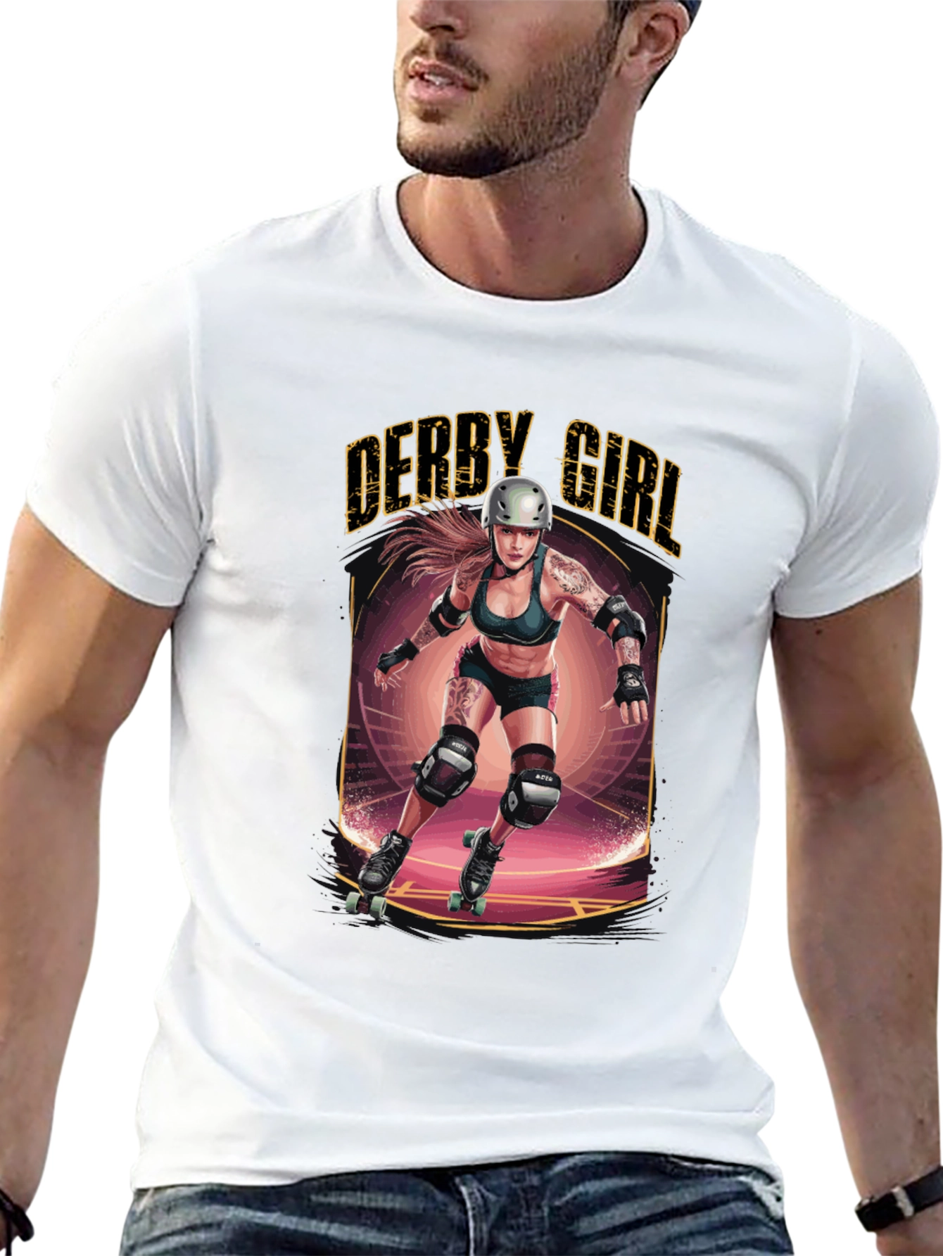 Derby Girl T-Shirt - Roller Derby Design