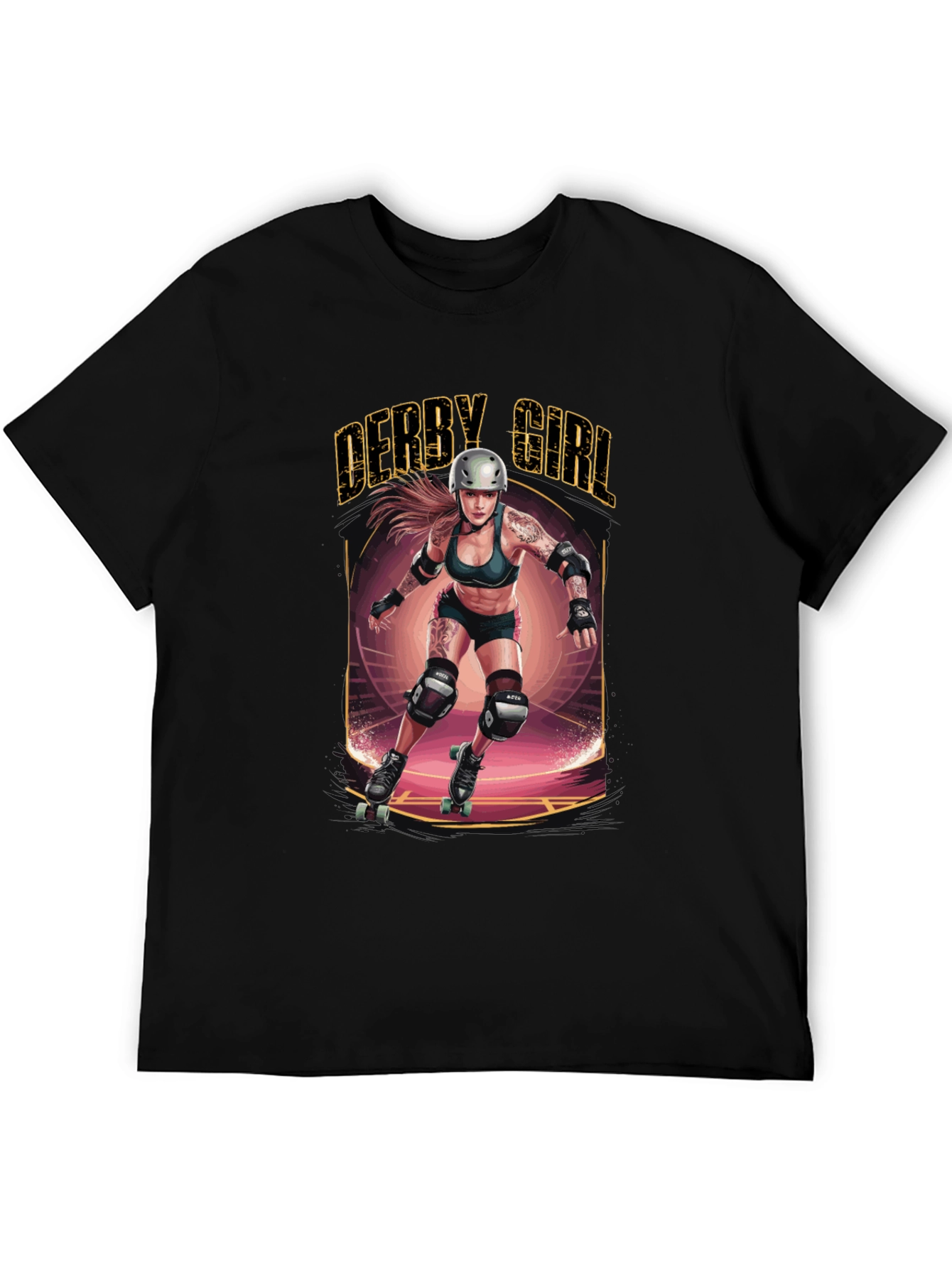 Derby Girl T-Shirt - Roller Derby Design