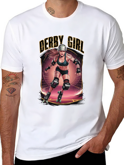 Derby Girl T-Shirt - Roller Derby Design