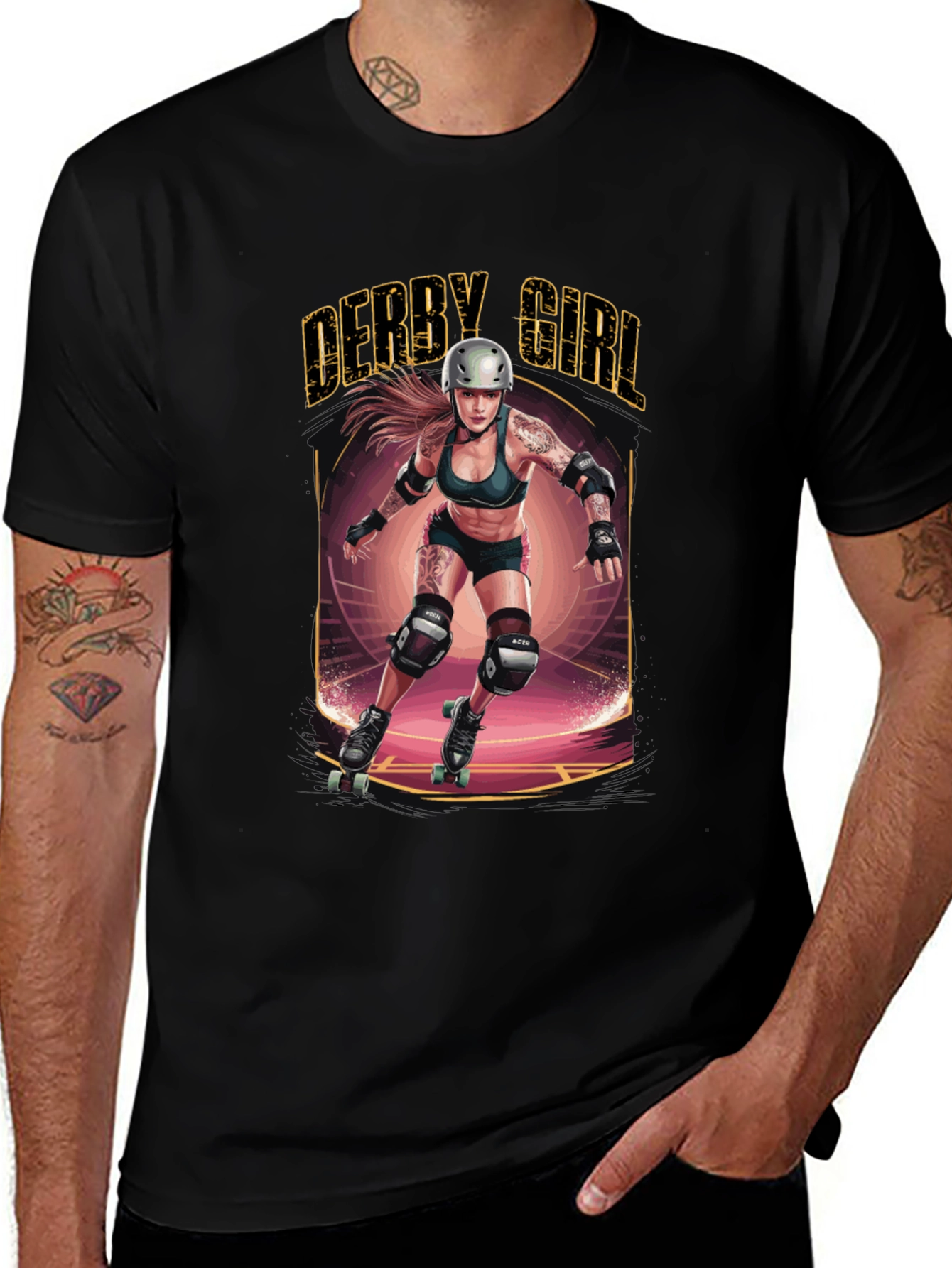 Derby Girl T-Shirt - Roller Derby Design
