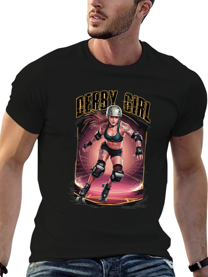 Derby Girl T-Shirt - Roller Derby Design