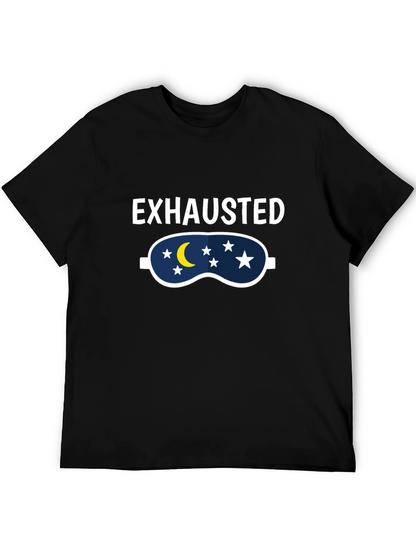 Exhausted Sleep Mask Graphic T-Shirt