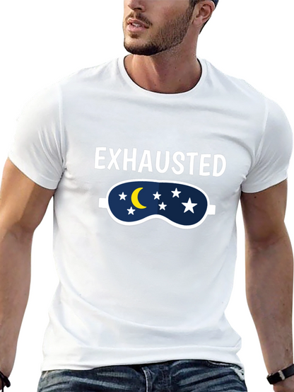 Exhausted Sleep Mask Graphic T-Shirt
