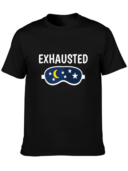 Exhausted Sleep Mask Graphic T-Shirt