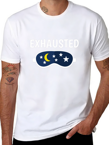 Exhausted Sleep Mask Graphic T-Shirt