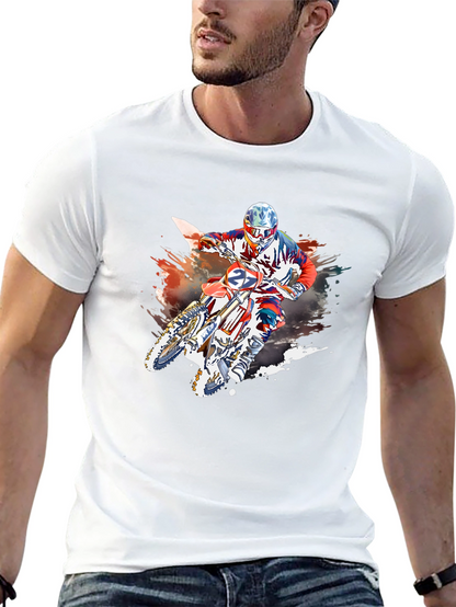 Motocross Rider Graphic Black T-Shirt