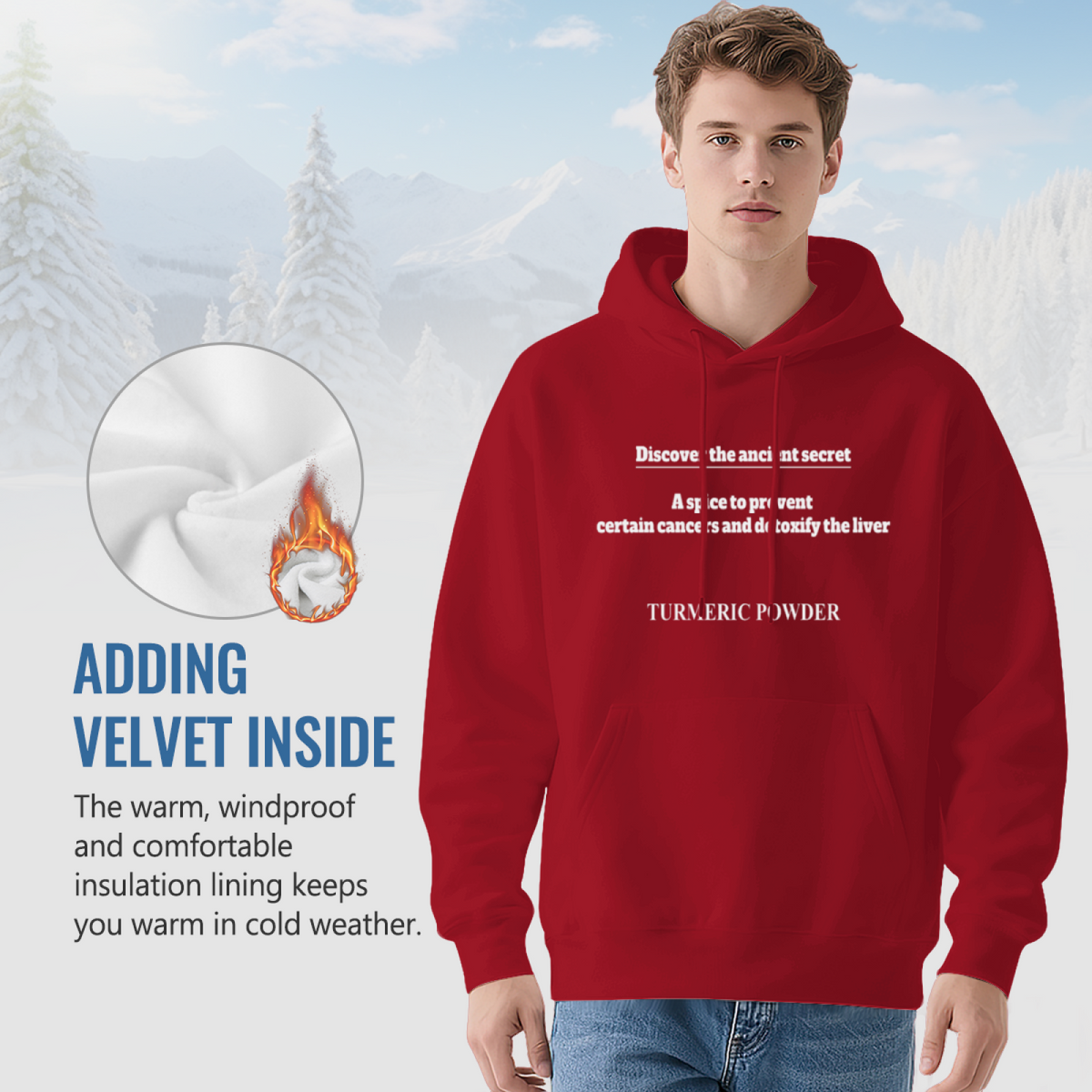 Cool Graphic Hoodie - Turmeric Health Benefits